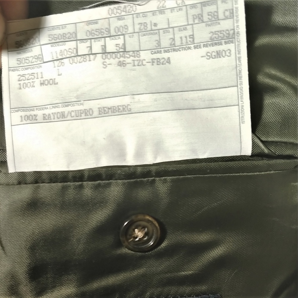 Ermenegildo Zegna Green Wool Sport Coat 45R - Picture 5 of 8